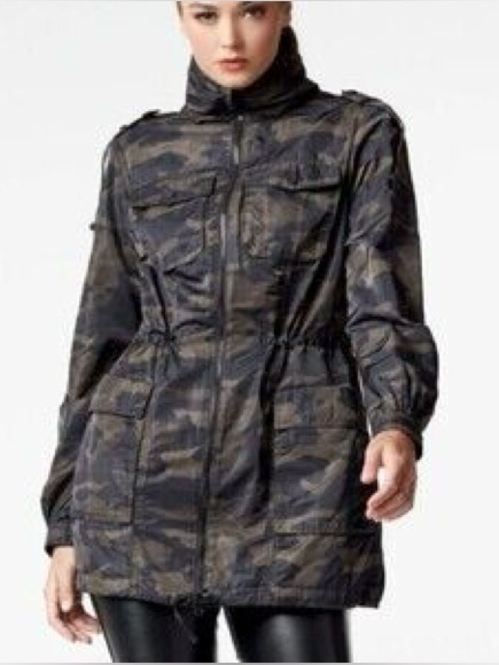 Blanc Noir Mastermind Waterresistant Camo Utility Jacket Nwot Womens Large 10/12